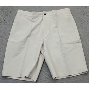 Dunning Golf Shorts Mens 34 Tan Woven Stretch Performance Classic Fit Waistband